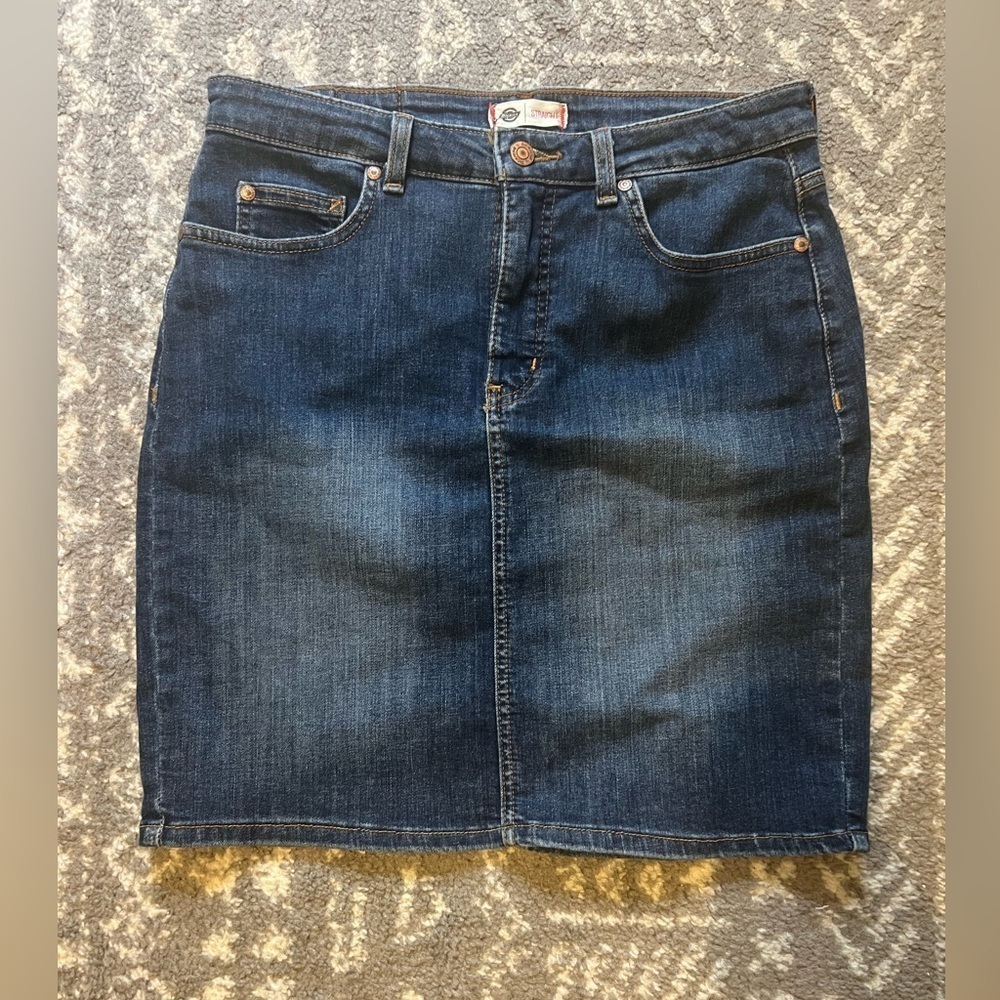 Dickies Classic Denim Pencil Skirt size 10 (SKU-K125)